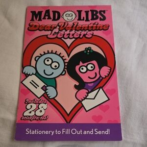 Mad Libs Dear Valentine Letters